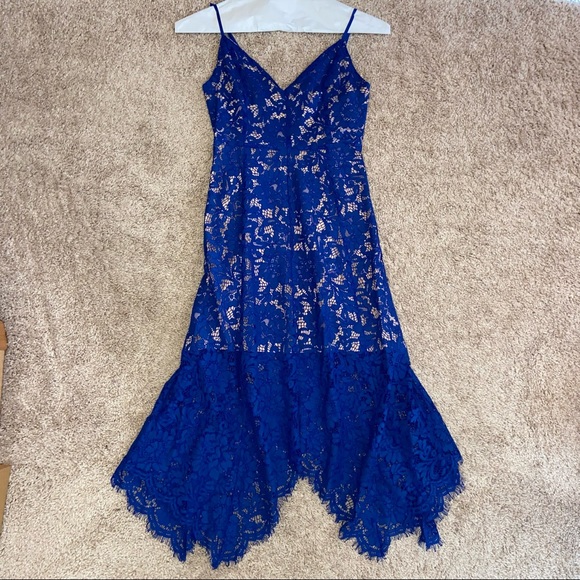 Lulu’s One Wish Royal Blue Lace Midi Dress - Picture 8 of 9